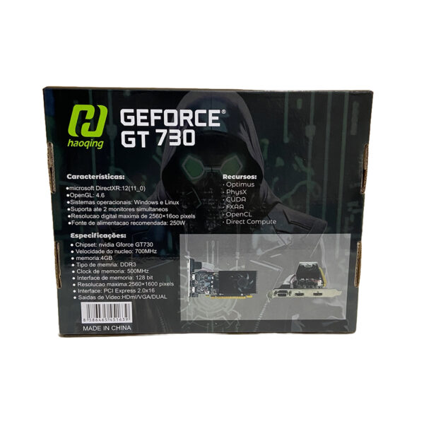 Placa de Vídeo Nvidia GeForce GT 730 Haoqing